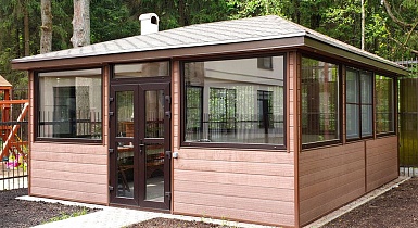 Закрытая терраса в городском частном доме. Город Химки. Закрытая терраса в городском частном доме. Город Химки.